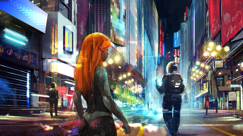 Sina Pakzad Kasra, 1080P, Futuristic, Lights, night