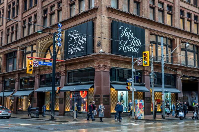 street, real people, fifth, shopping, building exterior, ontario, communication, canada, toronto, transportation, outdoors, urban, avenue, architecture