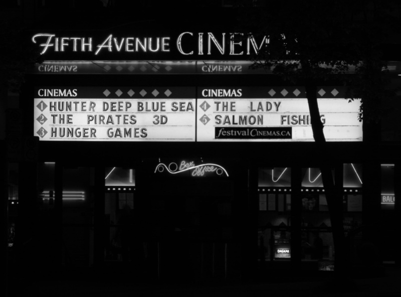 night, british columbia, no people, store, dark, City, Neon, architecture, signage, information sign, illuminated, Black and White, cinema, built structure