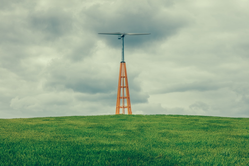 windmill, no people, green color, cloudy, eastcoast, global communications, plant, day, renewable energy, architecture, landscape, organic, 8K, environmental conservation