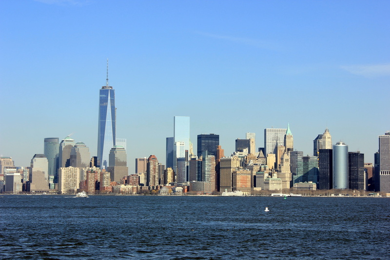 skyscrapers, cityscape, sky, no people, photography, New York City, residential district, urban, skyscraper, urban skyline, big apple, waterfront, daytime