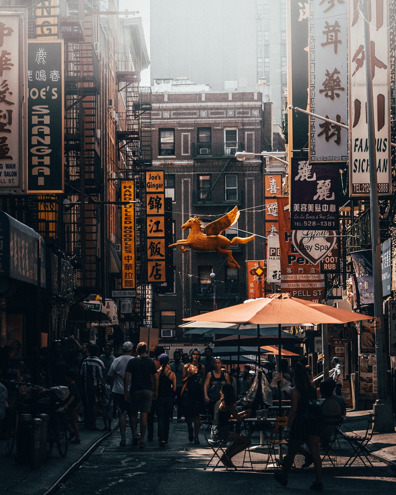 crowd, business, sign, buildings, travel Destinations, manhattan - New York City, orange, people, famous Place, uSA, walking, night, built Structure, street