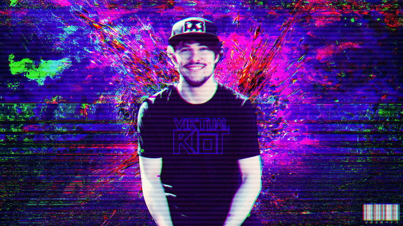 clothing, young adult, Melodic Dubstep, digital art, wall - building feature, artwork, Disciple, multi colored, Virtual Riot, looking at camera, portrait