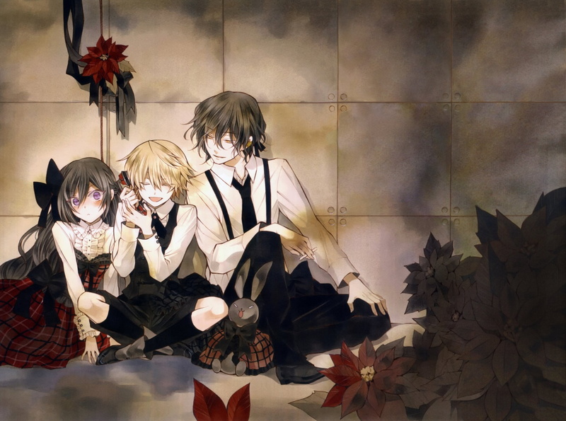 Pandora Hearts, three quarter length, Alice Baskerville, Anime, costume, two people, pandora, Oz Vessalius, leisure activity, indoors, heartwarming, men
