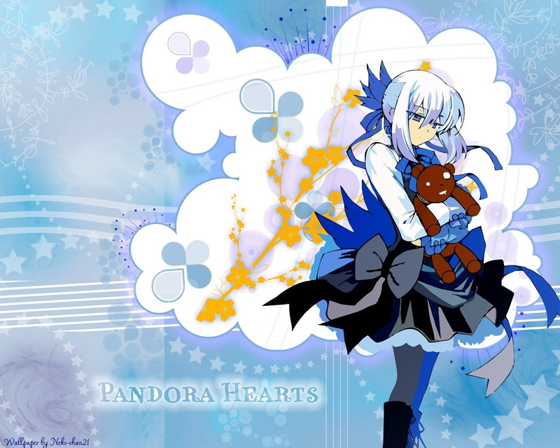 pandora hearts, bear, hearts, blue, cloud - sky, 720P, outdoors, dress, people, men, girl, corporate business, soft toy, illustration, business, creativity