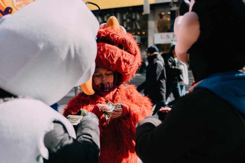 urban, childhood, currency, females, costume, red, person, city, indoors, celebration, people, fur, shop, halloween, group of people, boys, street, holding