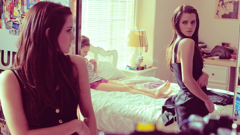 The Bling Ring, fashion, reflection, preparation, bedroom, Emma Watson, casual clothing, young adult, people, adult, black dress, real people, 1080P, standing