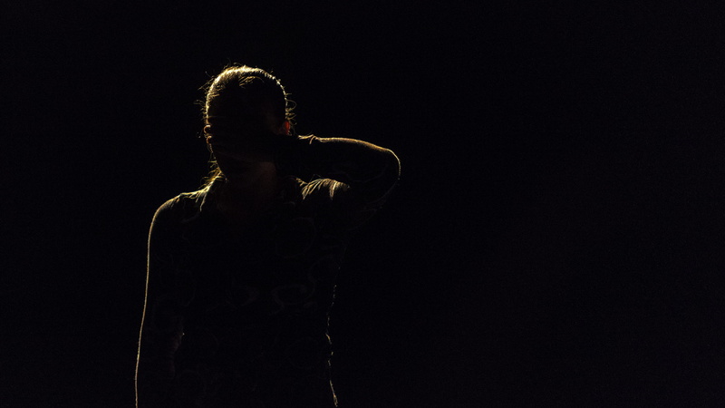 performance, eye, one person, plant, person, female, flora, copy space, 4K, waist up, young adult, dance, dark, hairstyle, three quarter length, music