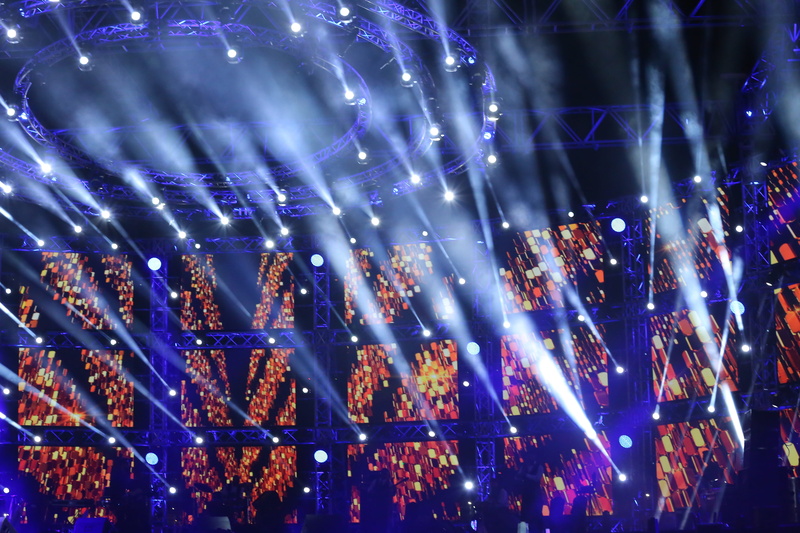 stage, silhouette, audience, indoors, nightlife, atmosphere, event, decoration, no people, celebration, excitement, light - natural phenomenon, stage - performance space