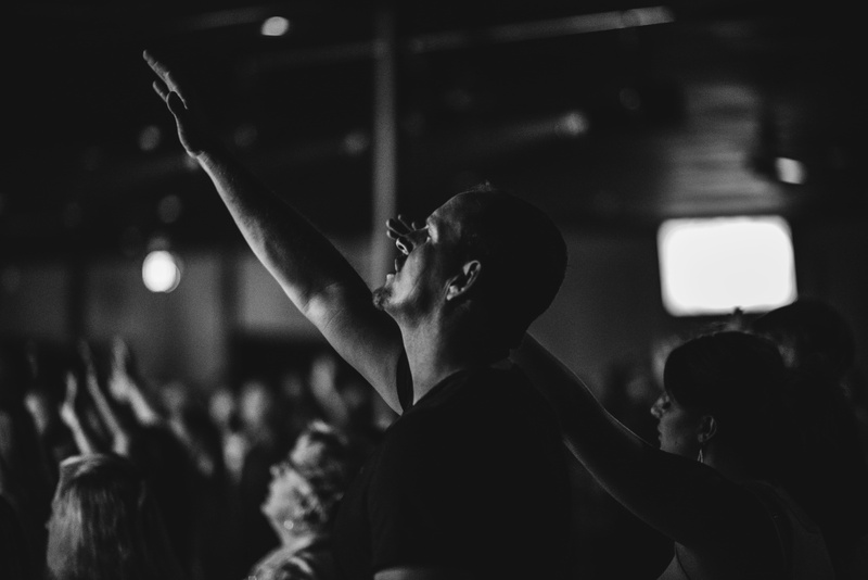 crowd, monochrome, religion, raised arm, group Of People, large Group Of People, spectator, singing, dancing, music, males, praising, church, indoor, nightlife