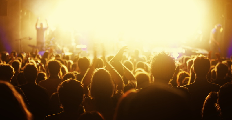 dancing, large Group Of People, stage - Performance Space, musical Band, night, horn Sign, cheerful, audience, group Of People, back Lit, live Event, music Festival