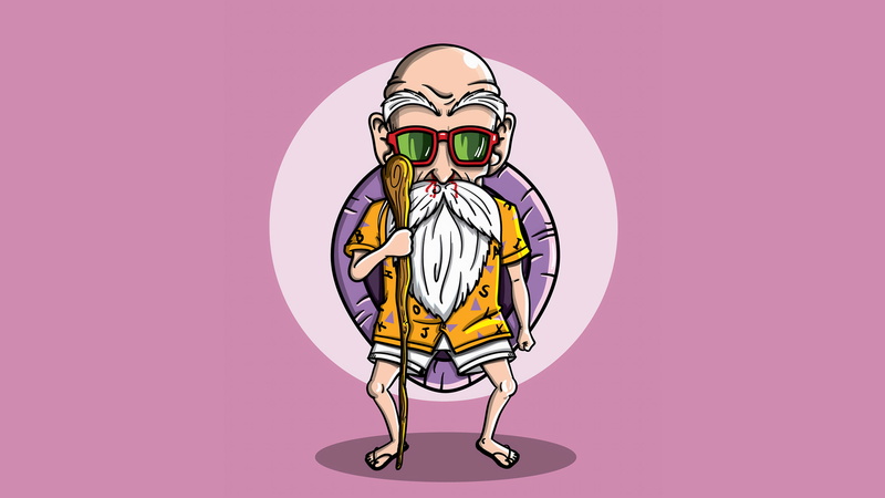Master Roshi (Dragon Ball), Dragon Ball Z, 4K, Dragon Ball