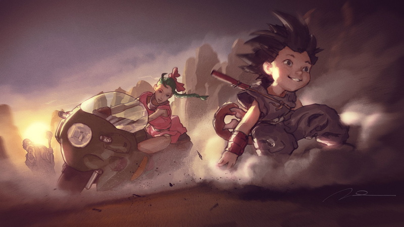 offspring, females, emotion, dark, Master Roshi (Dragon Ball), sadness, people, hairstyle, mystery, child, Goku, Dragon Ball, cloud - sky, adult, sky, women