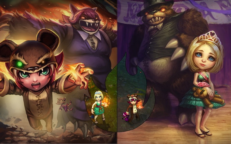 Tibbers, Annie, representation, no people, still life, male likeness, creativity, figurine, female likeness, human representation, close-up, craft, League Of Legends