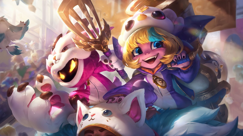 Tristana, Riot Games, Veigar, cosplay, Kawai Miki, League of Legends, 4K, teddy bears, Tristana (League of Legends)