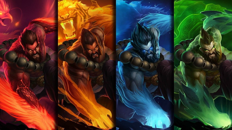 celebration, indoors, female likeness, creativity, choice, motion, League Of Legends, Udyr (League Of Legends), variation, Video Game, backgrounds, human representation