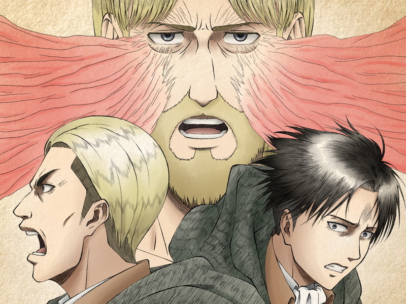 1080P, Anime, Attack On Titan, Erwin Smith, Zeke Yeager, Levi Ackerman