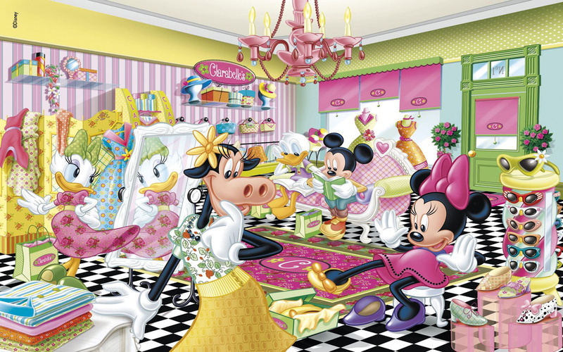 hd, donald, 1080P, duck, daisy, shopping, books, minnie, mouse, boutique, mickey, read