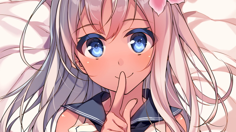 anime girls, 1080P, blue eyes, Kantai Collection