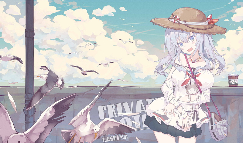 2K, Kashima (KanColle), nature, representation, architecture, outdoors, sculpture, female likeness, Kantai Collection, digital composite, art and craft