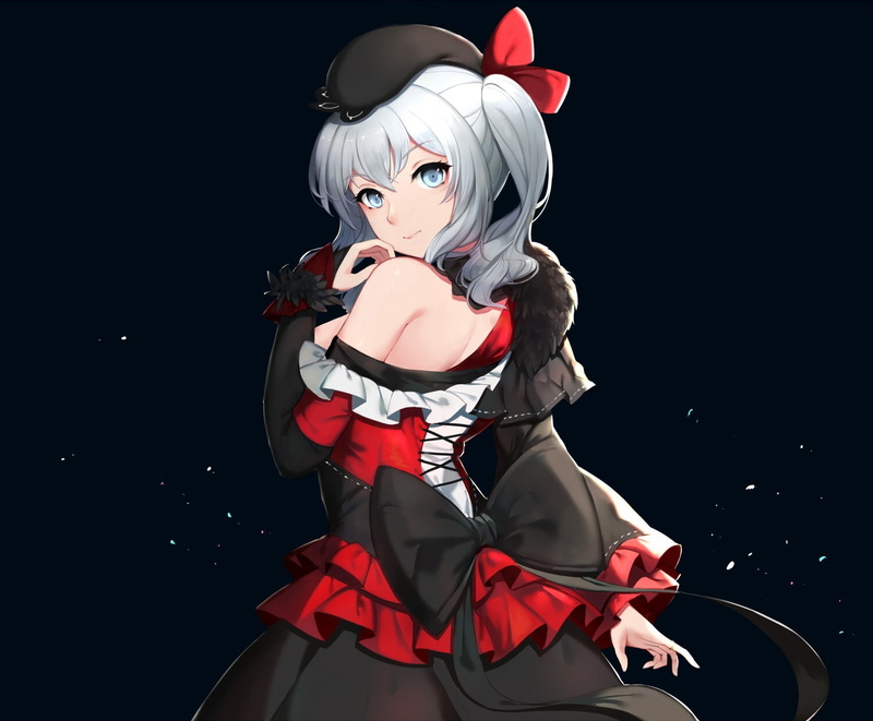 studio shot, night, Kantai Collection, creativity, representation, women, indoors, one person, anime, mask, celebration, Kashima (KanColle), art and craft