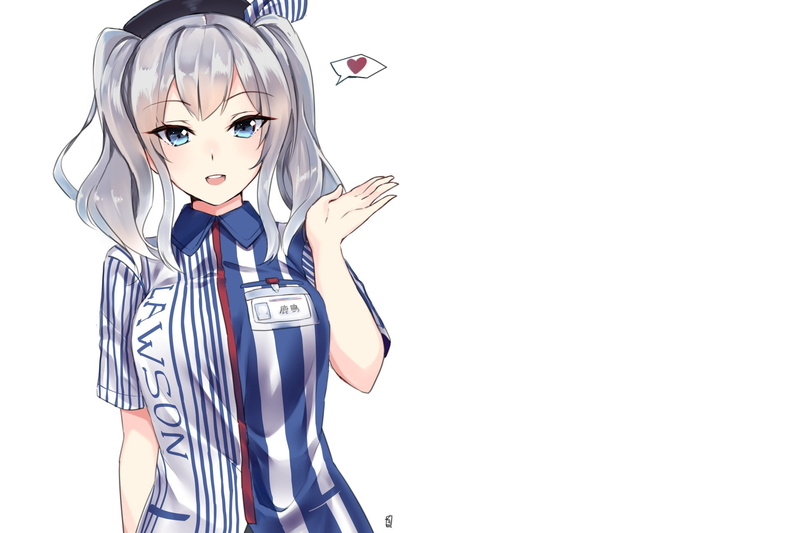 hairstyle, 1080P, front view, portrait, Kantai Collection, standing, beautiful woman, adult, hair, white background, one person, beauty, indoors, anime girls