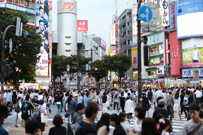 people, pedestrian, lane, tokyo, large group of people, crowd, road, office building exterior, city, building exterior, building, urban Scene, outdoors