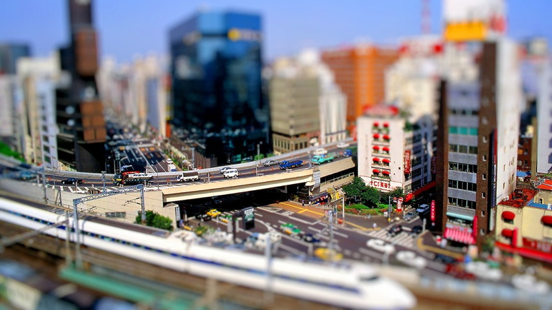 city, cityscape, tilt shift, traffic, road, 1080P