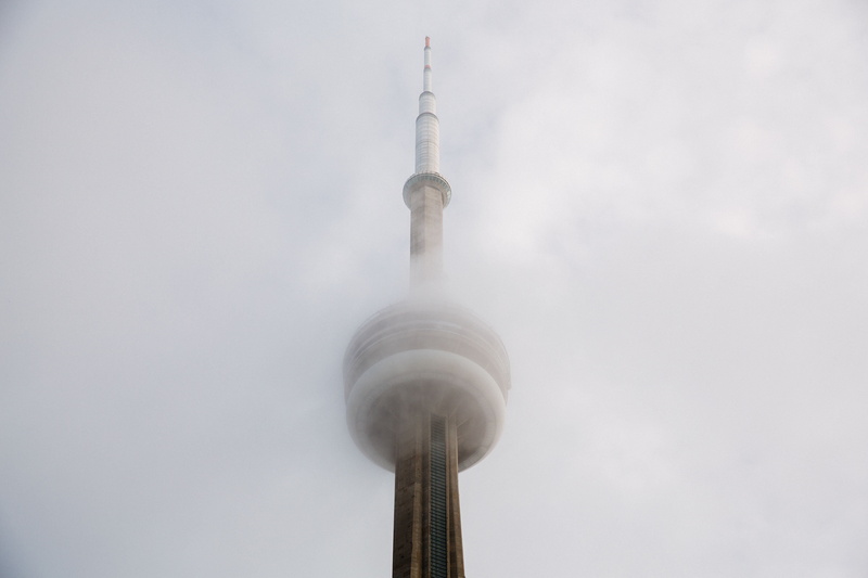 fog, outdoors, sky, famous Place, building, landmark, spire, architecture, urban Scene, travel destinations, television Tower - Berlin, tall - high, communications Tower