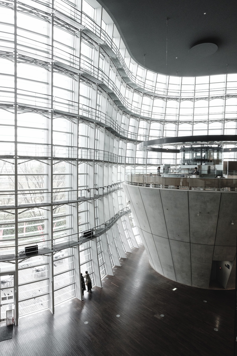 2K, day, glass - material, flooring, indoors, minimal, transparent, urban, building, center, architecture, concrete, tokyo, window, art, muted, futuristic