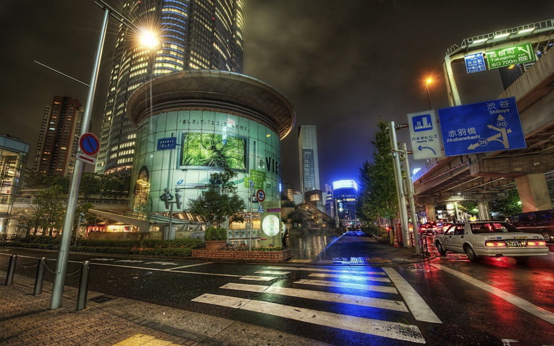 hills, 2K, cityscapes, japan, lights, tokyo, cars, roads, night, roppongi