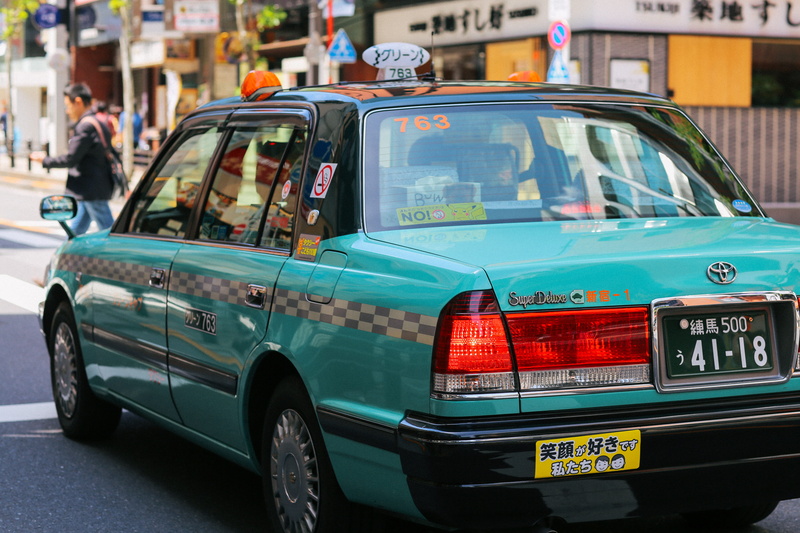 land vehicle, tokyo, minato-ku, taxi, motor vehicle, transportation, public transportation, turquoise, japan, road, toyota, car, tokyo street, day, canon mark iii