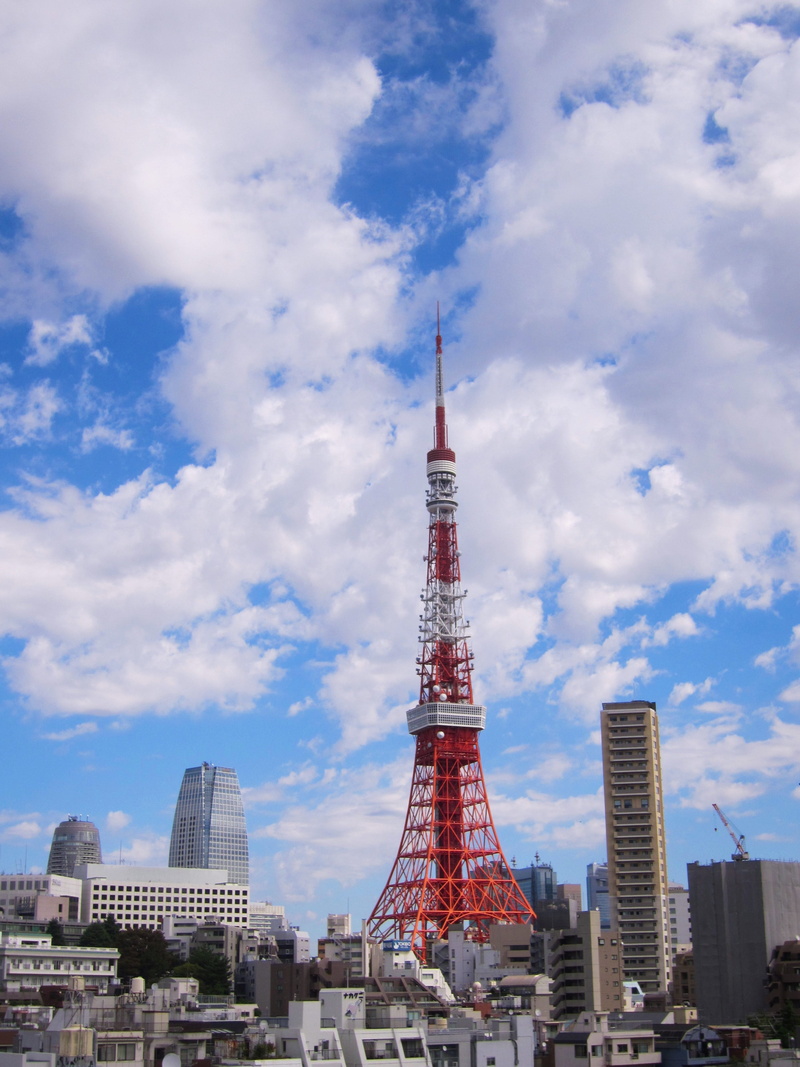 urban Scene, tourism, minato-ku, skyscraper, symbol, eiffel Tower, cityscape, tokyo Prefecture, sky, cloud, blue sky, building Exterior, capital high, built Structure