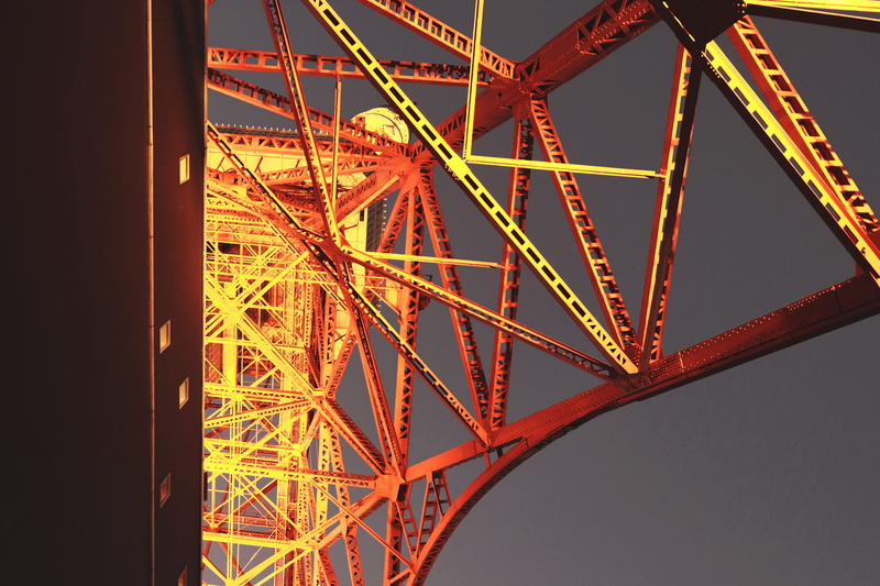 4K, connection, no people, night, architecture, travel, tokyo, girder, japan, bridge, construction industry, day, nature, building, alloy, construction site