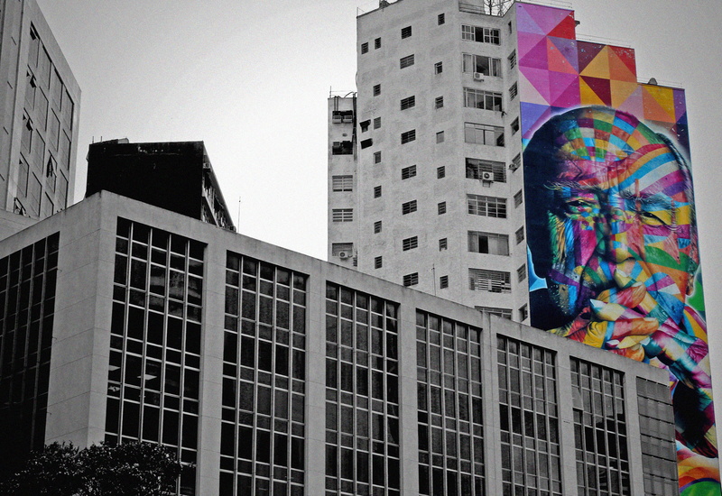 #color, office building exterior, #oscarniemeyer, #photo, #saopaulo, #photograph, clear sky, architecture, built structure, #brazil, office, sky, #avenidapaulista