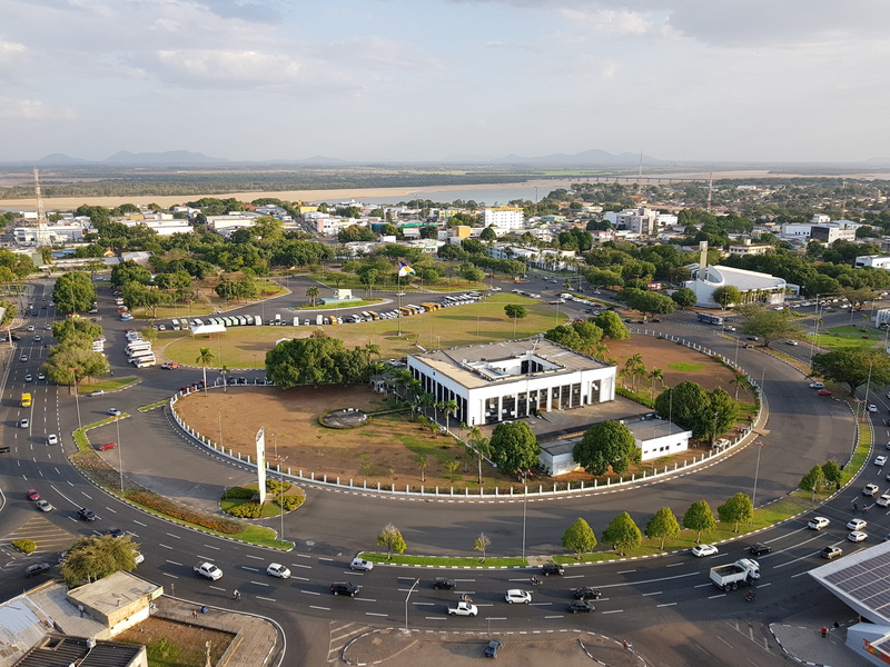 high angle view, street, boa vista, intersection, no people, sky, brazil, building exterior, aerial view, mode of transportation, cidade, architecture