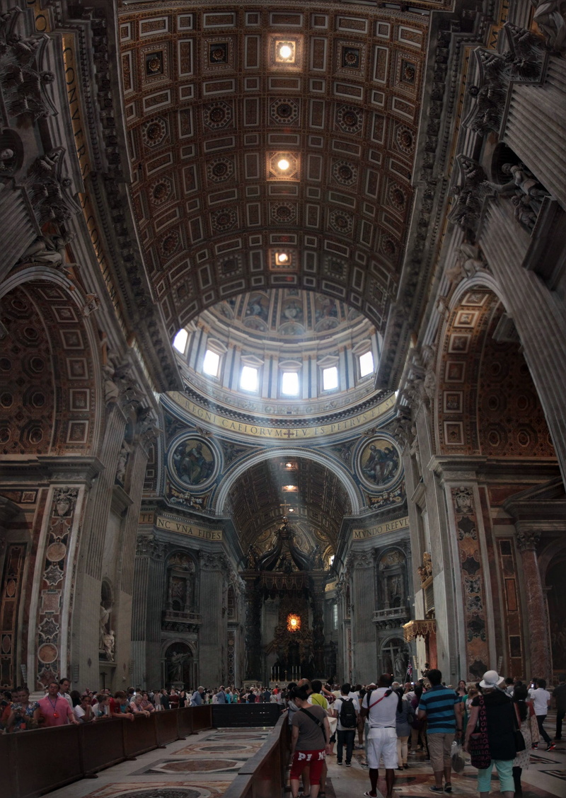 vatican city, dome, 4K, st. peters basilica, god, art, western culture, large group of people, architecture, religion, place of worship, ceiling, travel
