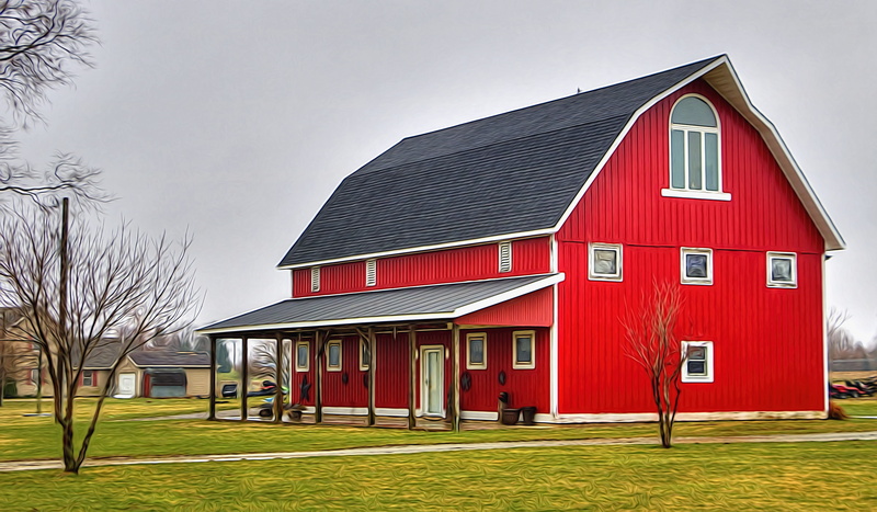 plant, farm, photo, building, house, scenic, scenery, buildings, country, home decor, nature, cloudy, agriculture, barn, champaign county, agricultural
