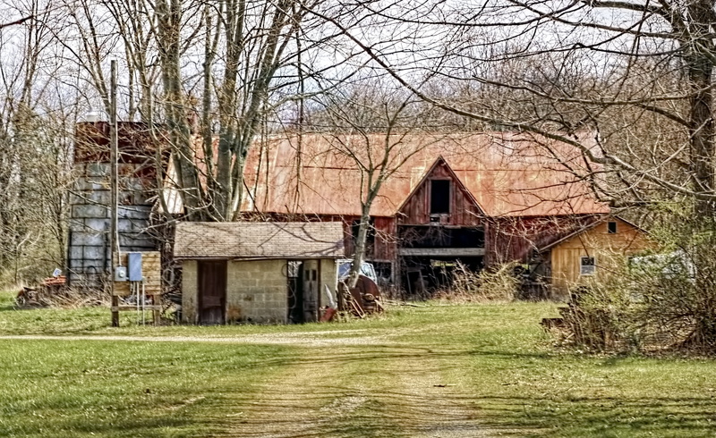 old, barn, digital art, urbana, agriculture, 2K, rural scene, scenery, sturgell, william sturgell, farm, nature, weeds, rustic, house, abandoned, building