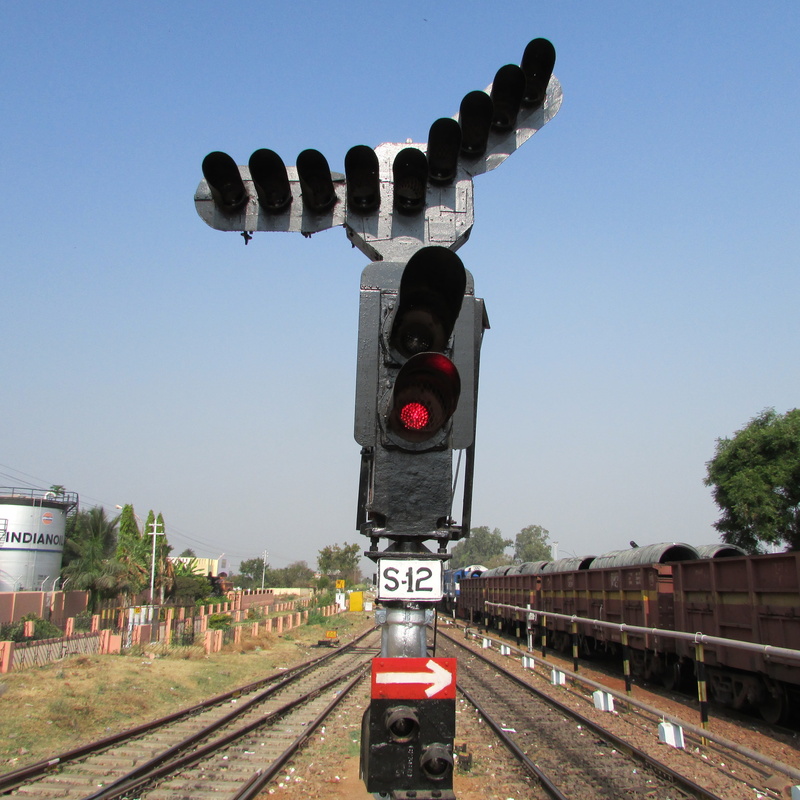 sign, 2K, locomotive, station, signal, no people, mode of transportation, railway signal, tracks, light, sky, day, travel, transit, rail, train, nature