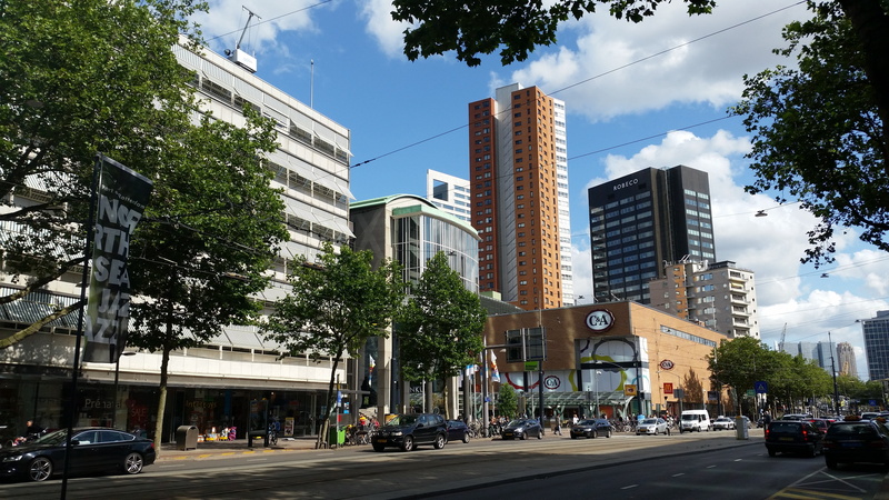shopping in rotterdam, stadt, rotterdam center, apartment, road, city, architecture, modern, street, building, skyscraper, 5K, outdoors, city street, built structure