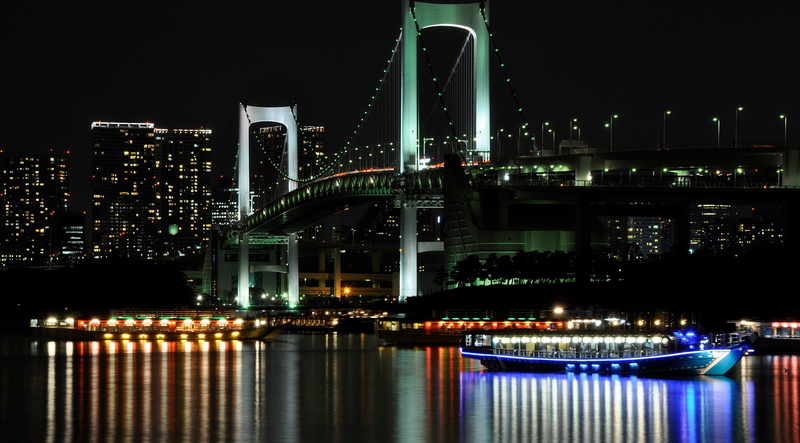 Tokyo, cityscape, reflection, office building exterior, Tokio, Night, no people, sky, nightlife, river, water, minatoku, City, waterfront, nature, tokyoprefecture