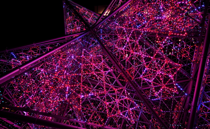 metal, tokyoprefecture, laqua, connection, 2K, Landscape, nikon, purple, city, illumination, bridge, pink color, complexity, illuminated, Tokyo, pattern