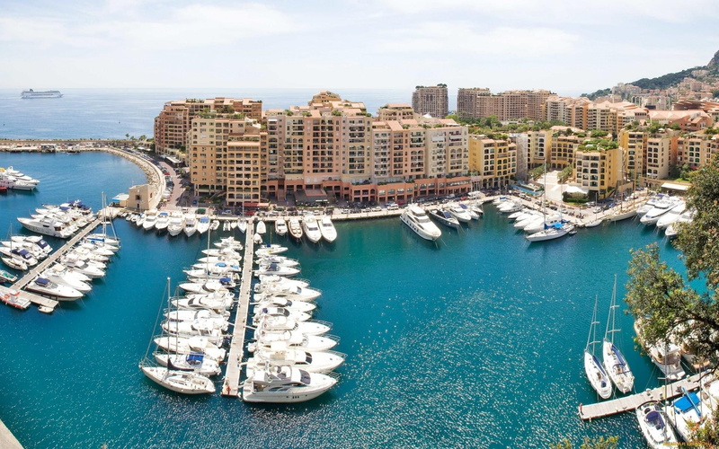 water, monaco, ville, cityscapes, 1080P, watercrafts, background