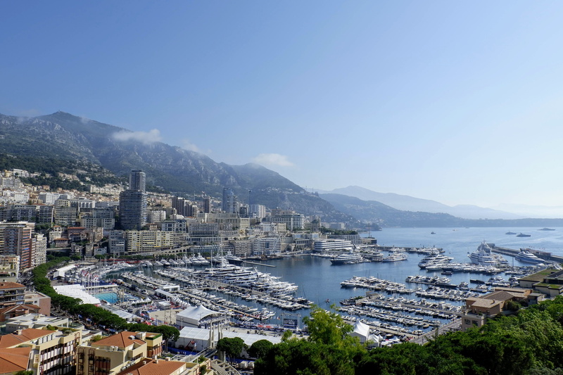 mediterranean, la condamine, built structure, residential district, mountains, sea, scenics - nature, beauty in nature, mountain, monaco-ville, no people