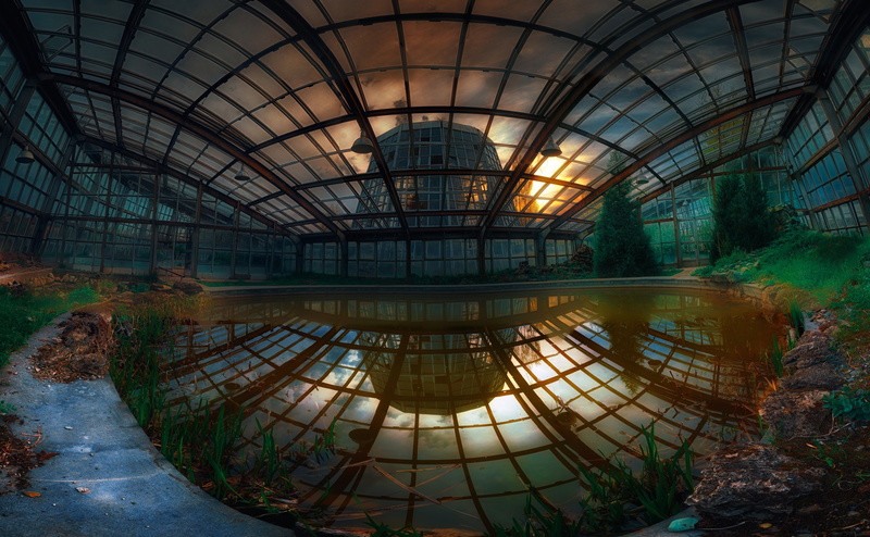 nature, design, glass - material, armenia, day, symmetry, Fisheye, no people, botanical, Architecture, Artistic, fisheye photography, water, ceiling, Reflection
