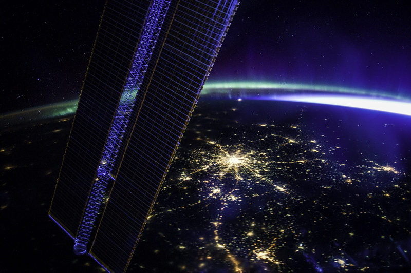satellite, space photo, urban, light beam, illustration, no people, multi colored, light trail, Russia, glowing, long exposure, celebration, lighting equipment