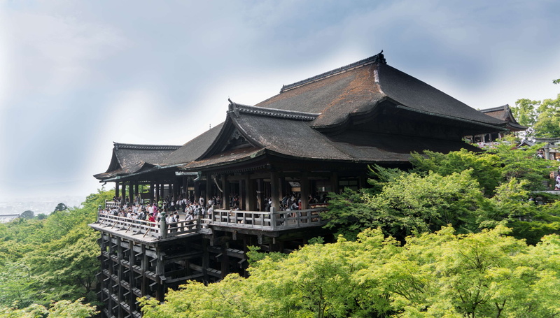 nature, religion, architecture, temple, no people, spirituality, tourism, kyoto, travel destinations, travel, plant, built structure, japan, ancient, summer