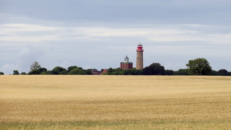 fields, building exterior, Rügen, tower, Cape Arkona, no people, land, nature, Lighthouses, built structure, architecture, lighthouse, outdoors, sky, beacon