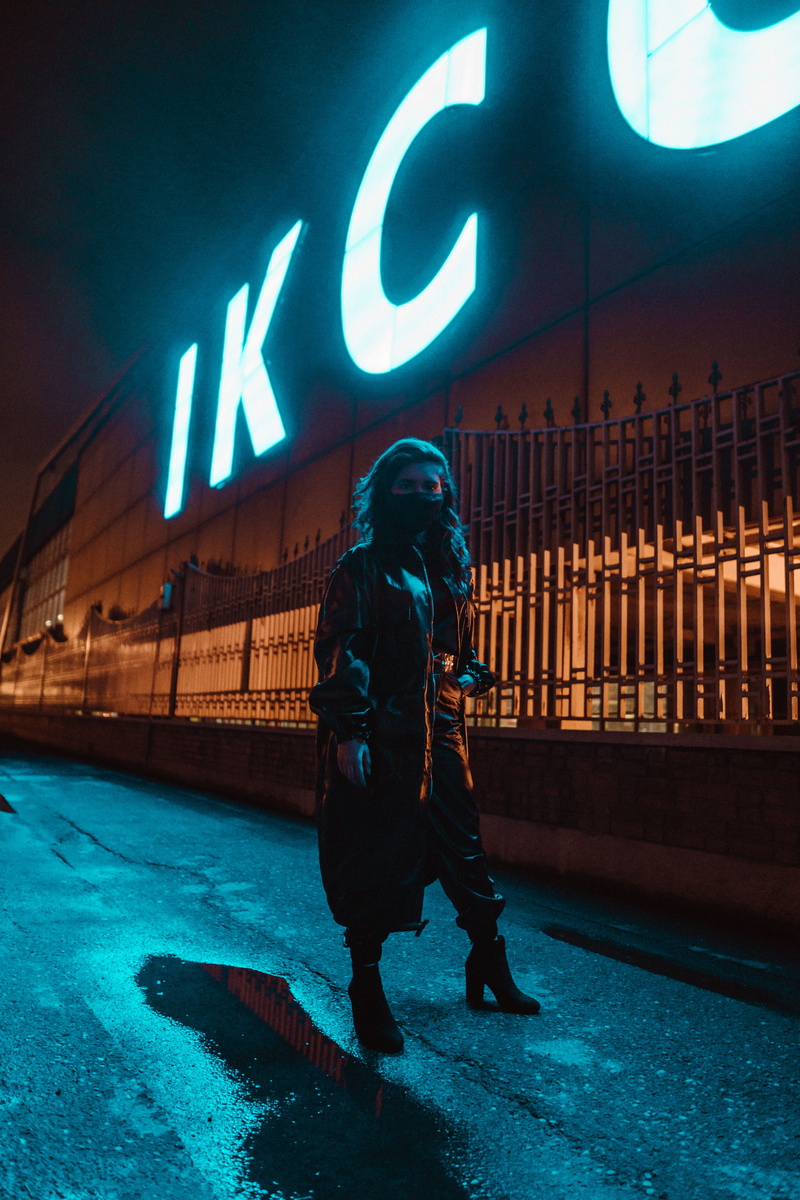 night, one person, real people, urban, astronaut, men, warm clothing, technology, neon, human, pool, lighting, photographer, metropolis, iran, communication